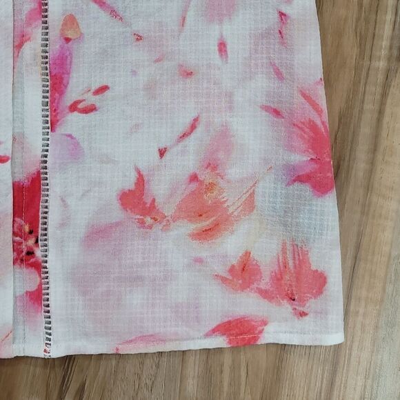 🧚‍♂️Zac & Rachel Cream Floral Cold Shoulder Blouse Small - Picture 6 of 10